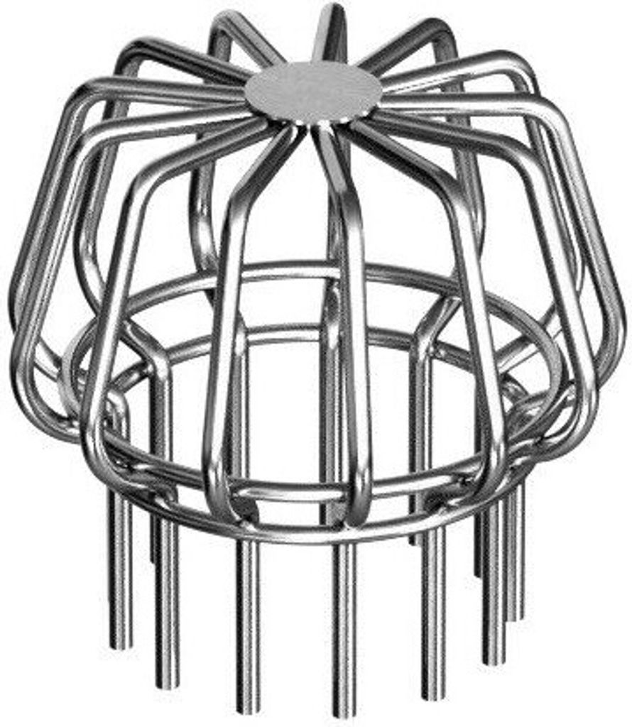 V4A Edelstahl Laubfanggitter Laubfang Dachrinne Laubfangkorb Dachrinnenschutz 75mm