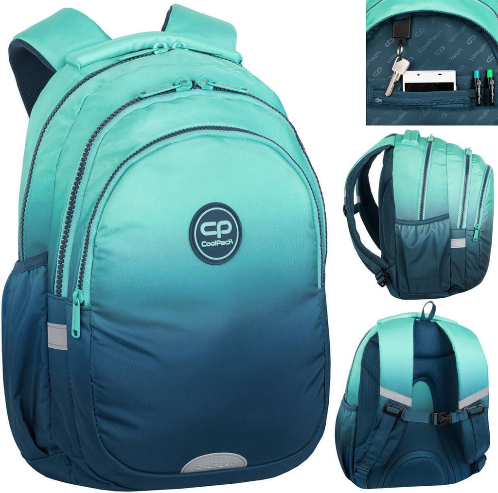 Coolpack Jerry Farbverlauf blau Lagoon Schulrucksack Produktbild 