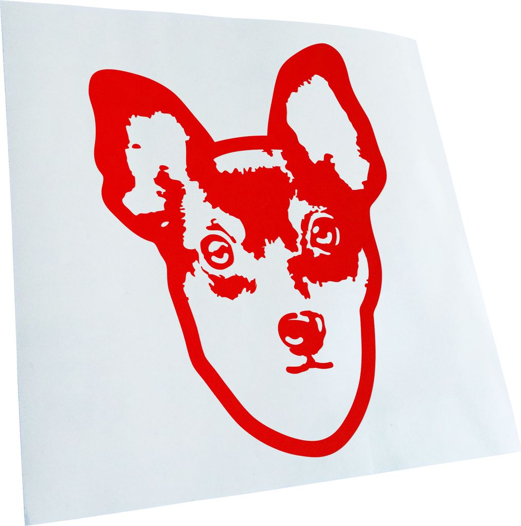 Kiwistar - Autoaufkleber - Toy fox terrier Hund - Rot - 30x21cm - Aufkleber für Auto, Laptop, Fahrrad, LKW, Motorrad mehrfarbig JDM Decal Racing