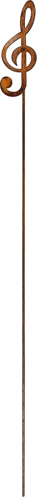 Rost Gartenstecker Notenschlüssel 112 cm Edelrost Gartendeko Metall Garten Deko