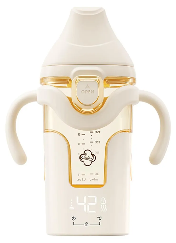 Biberon Anti-colique Zimilo Isotherme 240 ml à Température Réglable Blanc