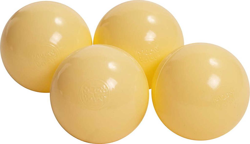 MeowBaby Kunststoffbällen für Bällebad 7cm, Baby Plastikbälle Spielbälle, 50 stück: Pastellgelb