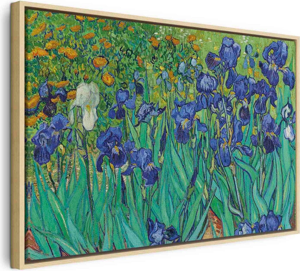 Italienischer Leinwand Leinwandbild - Irises - Van Gogh 60x40 cm Reproduktionen l-G-10193-b-a
