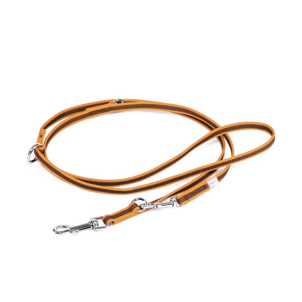 Color & Gray - Gumierte Leine -Orange-Grau 14mm / 2,2 m, max für 30 kg Hunde