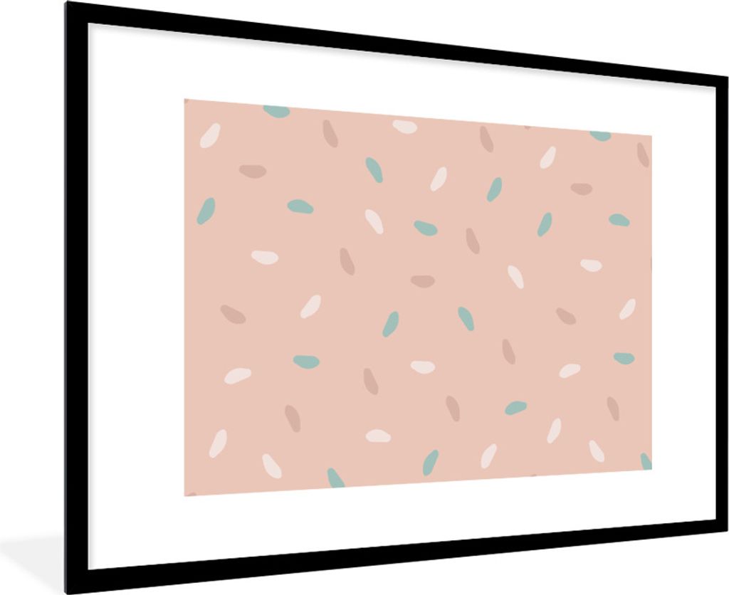 MuchoWow® Gerahmtes Poster Sommer - Muster - Pastell 90x60 Produktbild 