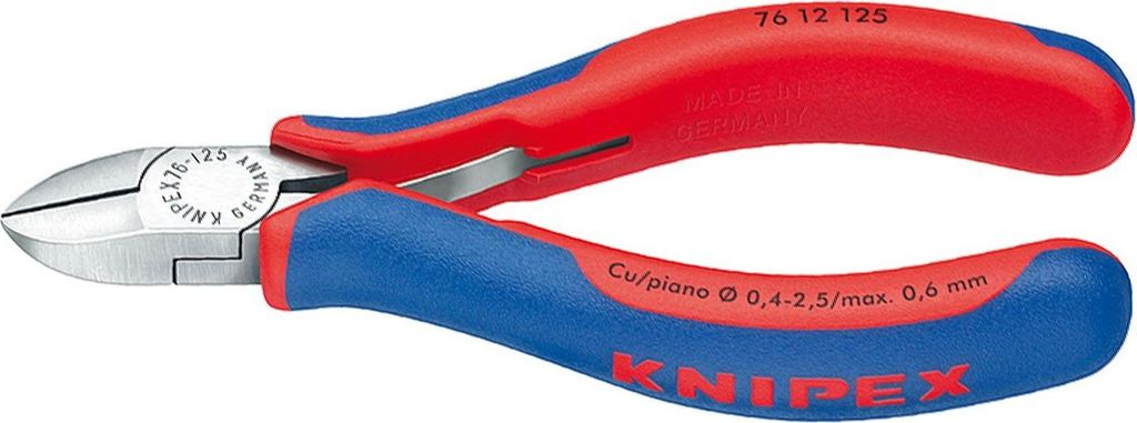 Knipex 76 12 125 Elektronik- u. Feinmechanik Seitenschneider mit Facette 125 mm