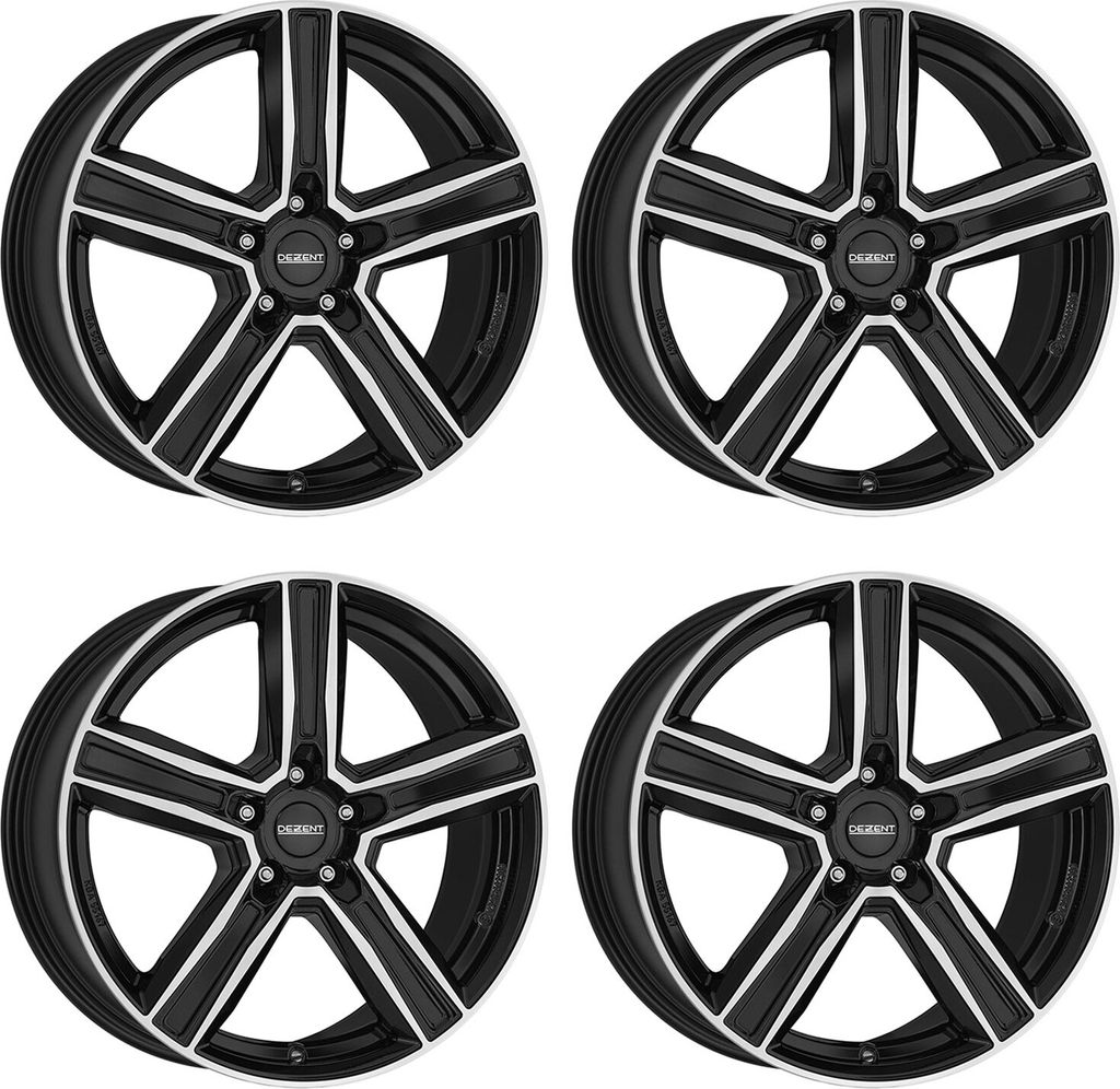 4x DEZENT Felge KG dark 7x18 ET50 5x108 TKGFHBP505E kompatibel mit Levc TX