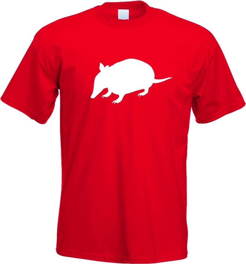 Kiwistar - T-Shirt - rot - Gürteltiere - Dasypoda Herren Funshirt Bedruckt Design Sprüche Spruch Motive - mit Motiv Bedruckt - Funshirt Design - ...