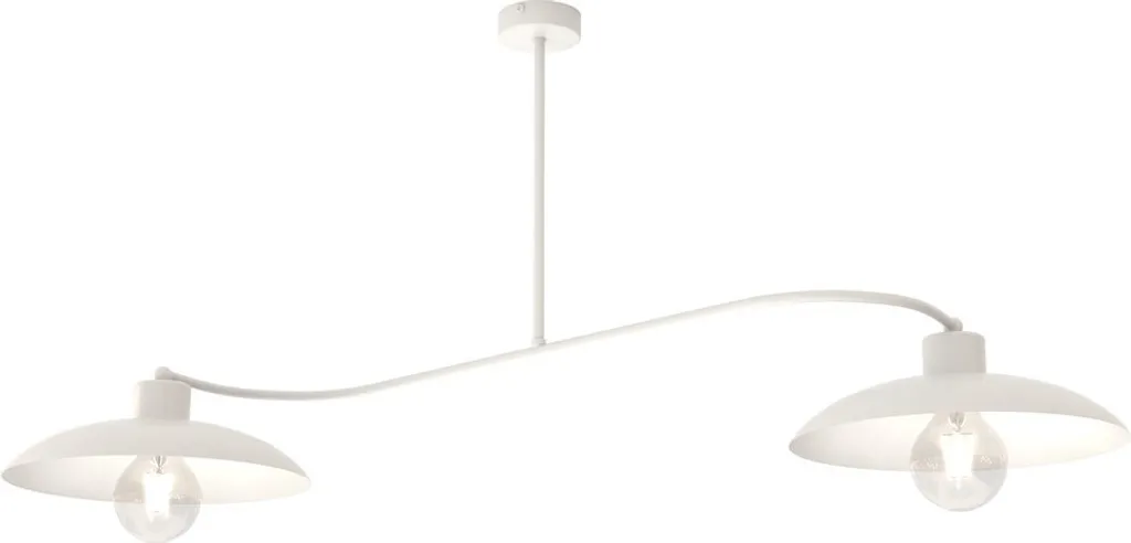 Plafonnier double FOSTER blanc : fini les zones sombres avec style