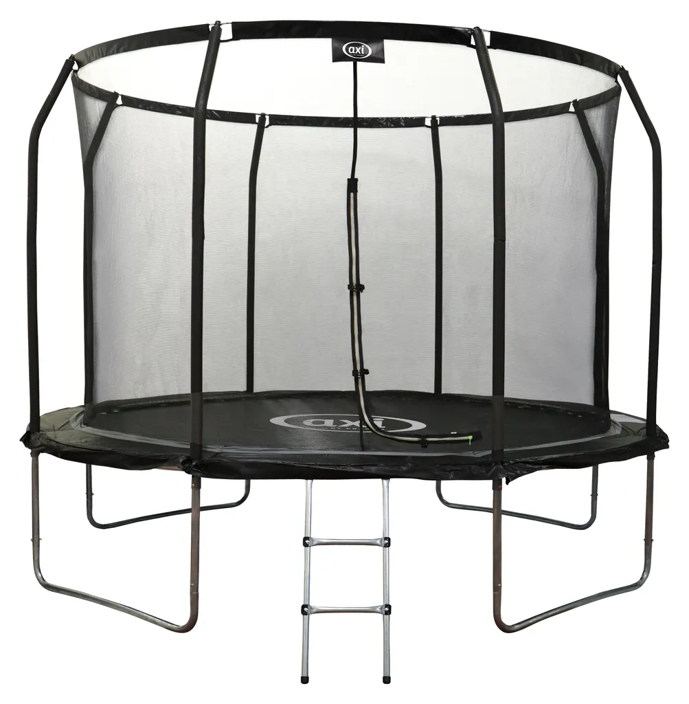 Trampoline de Jardin Rond 305cm avec Échelle et Filet de Protection