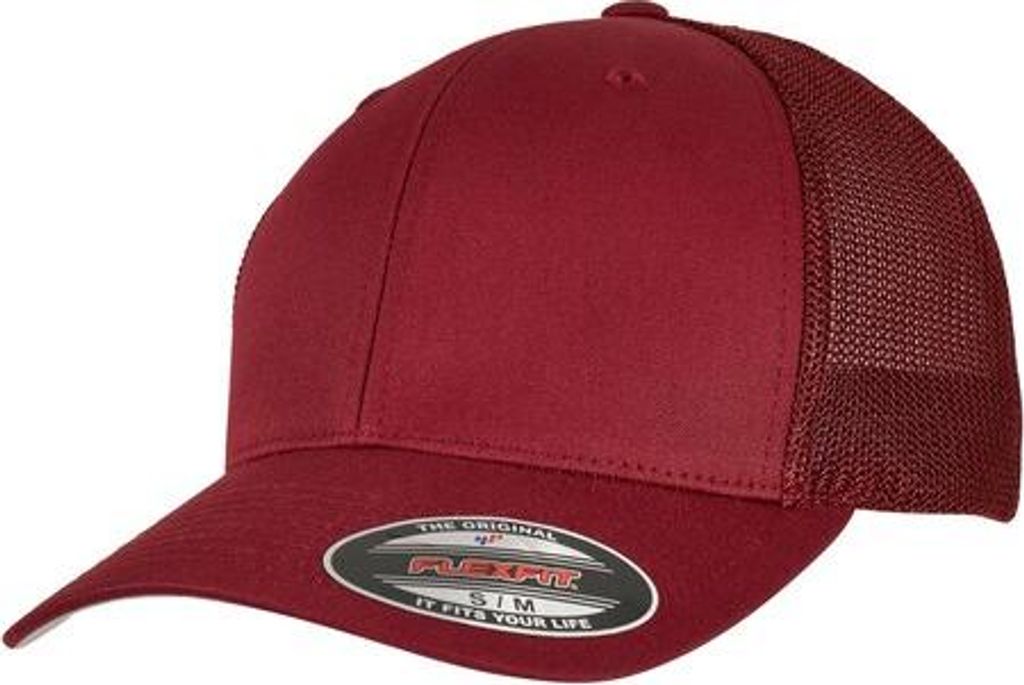 Flexfit Mesh Trucker, Größe:S/M, Farbe:Cranberry