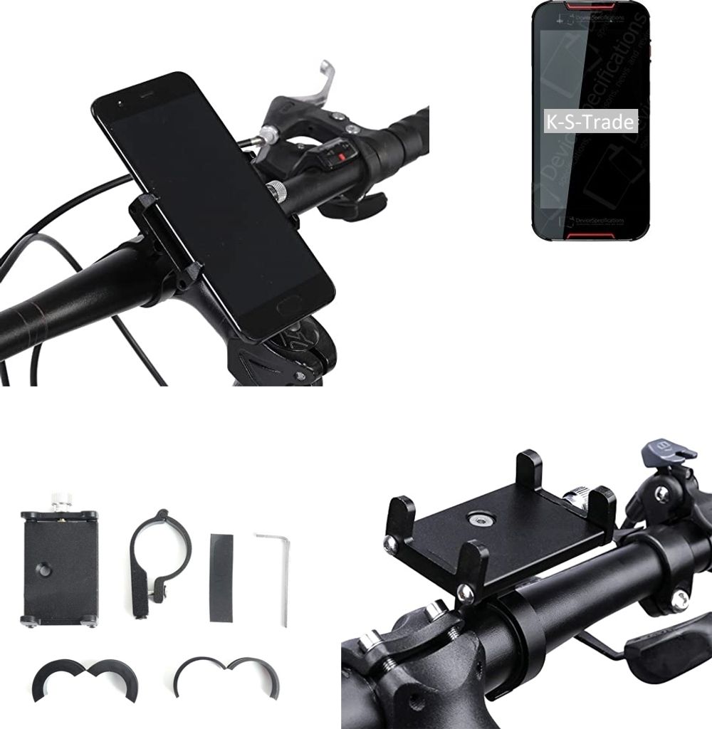 K-S-Trade Handyhalterung für das Fahrrad kompatibel mit Cubot Quest Lite Halter Lenkstange Fahrradhalterung Motorrad Bike Mount Befestigung