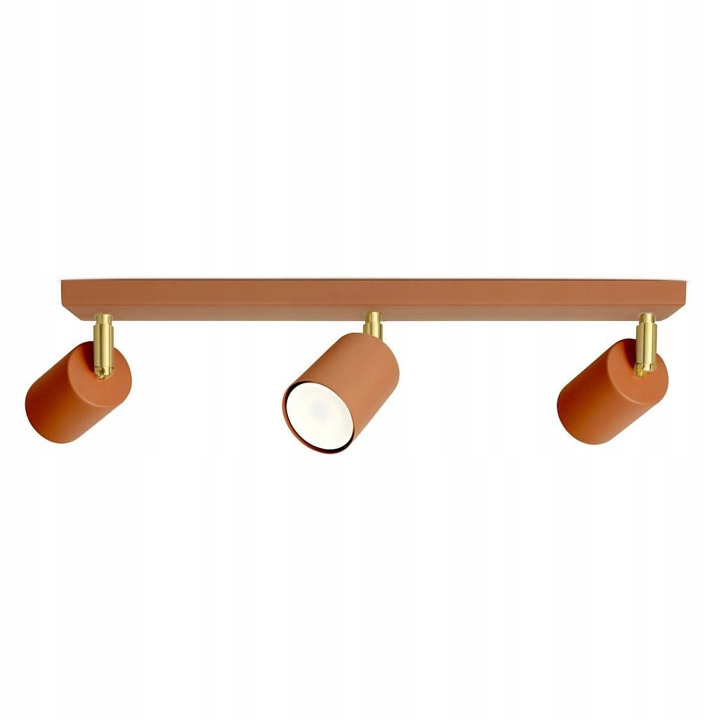Luxolar - Led Deckenleuchte aus Metal Schwenkbar 3-flammig - Hängelampe Terrakotta Rot/Orange GU10 15W - Verstellbar Deckenlampe für wohnzimmer