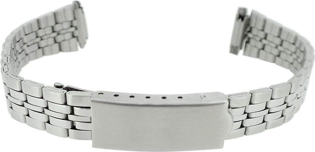 Minott Uhrenarmband Teleskopanstoß 10mm - 14mm silbern > Edelstahlband