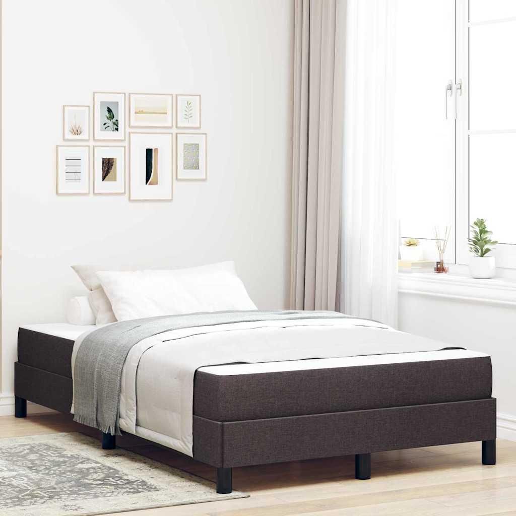 Maison Exclusive - Boxspringbett mit Matratze Dunkelbraun 120 x 200 cm Stoff