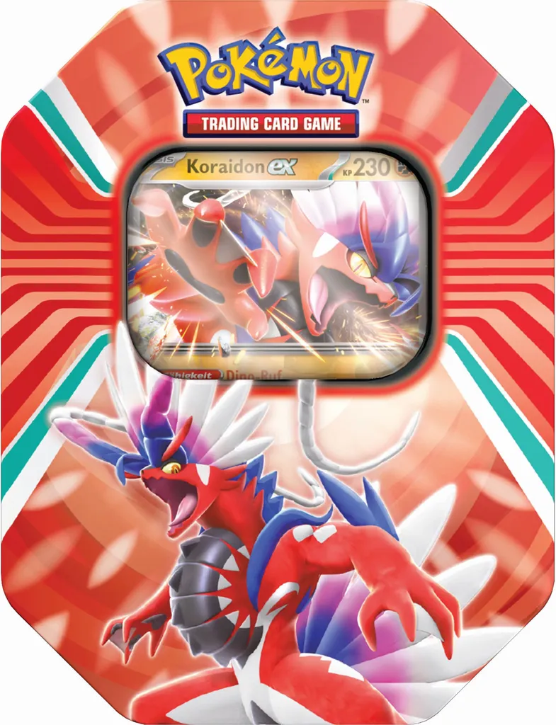 Coffret Pokémon Paldea Legends Tin Koraidon ex : Boîte de Rangement