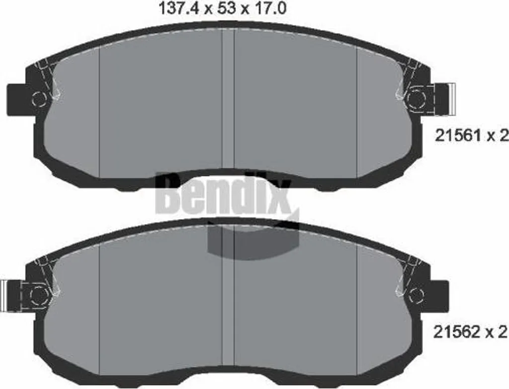 Plaquettes BENDIX BPD1112 silencieuses et durables pour Nissan Tiida