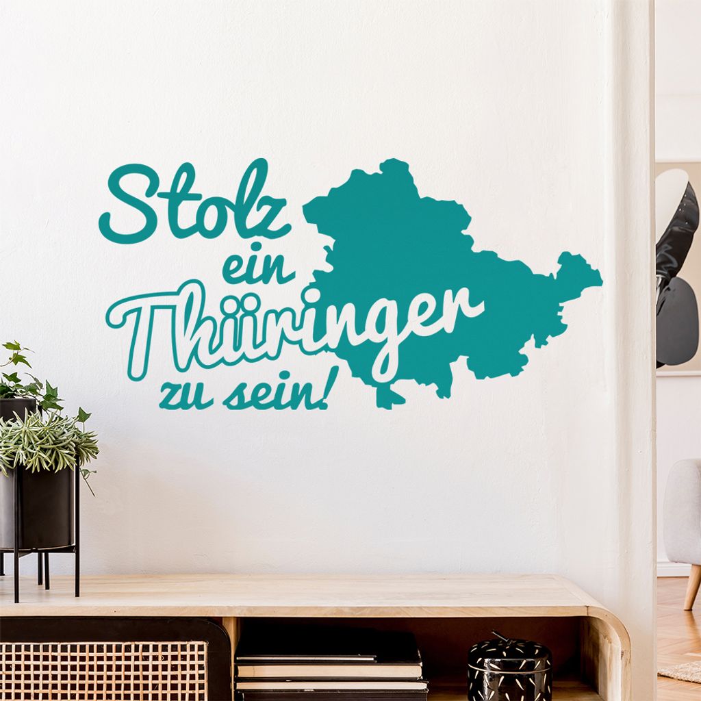 Thüringen Thüringer Stolz Wandtattoo Wandaufkleber Wall Sticker - Dekoration, Küche, Wohnzimmer, Schlafzimmer, Badezimmer