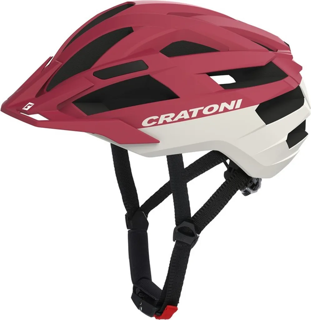 Casque Cratoni Cboost rouge mat léger et aéré pour performance cycliste