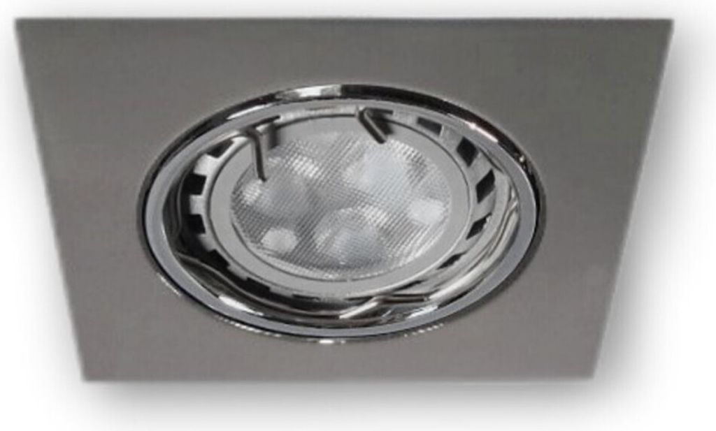 C-Light 12V LED Einbaustrahler Spot MR11 eckig chrom glanz - 3,3 W warmweiss