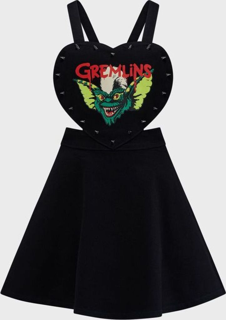 Killstar Kurzes Kleid Damen Gremlins - Stripe Pinafore Dress schwarz S