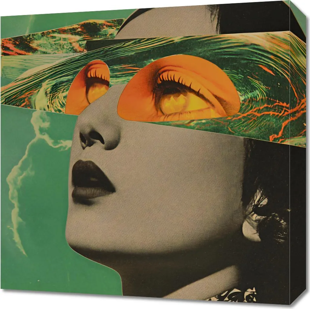 Quadro 50x50 cm Lo sguardo degli occhi strappati