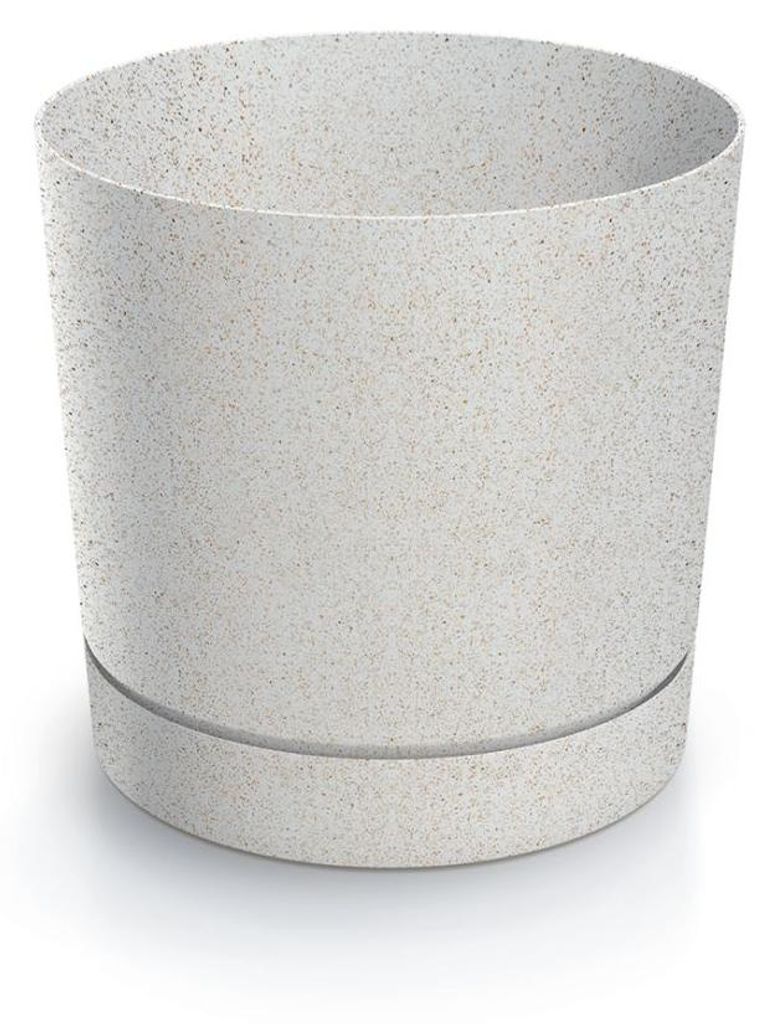 Prosperplast s.r.o. Květináč TUBO P ECO WOOD 33,8 cm, bílá Obrázek produktu 