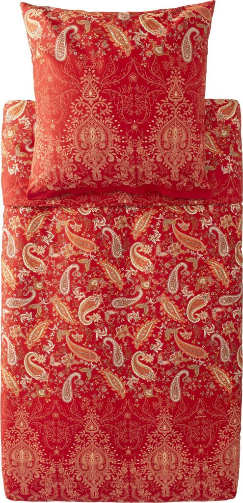 Bassetti Satin-Bettwäsche-Garnitur MONNALISA Farbe ROSSO R1 Größe 155x220+80x80