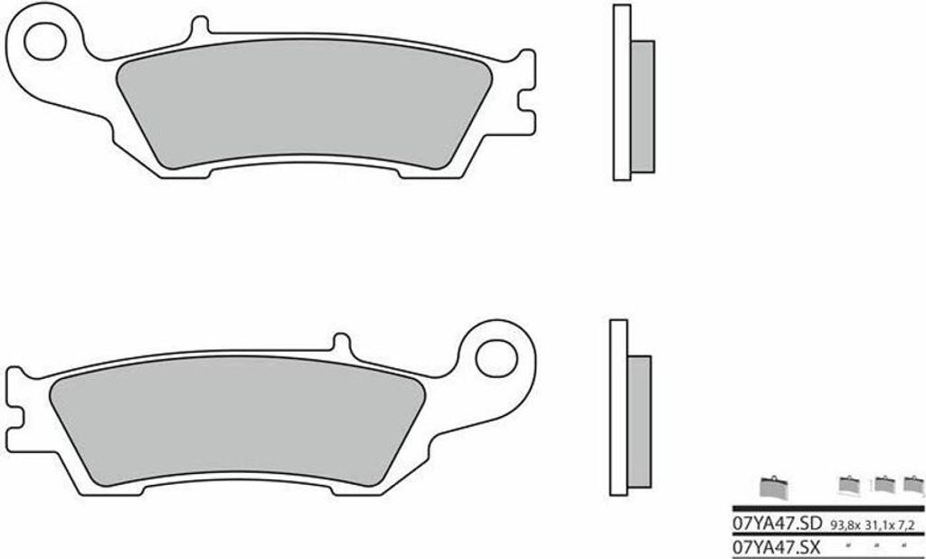 BREMBO Off-Road Sintermetall Bremsbeläge - 07YA47SX