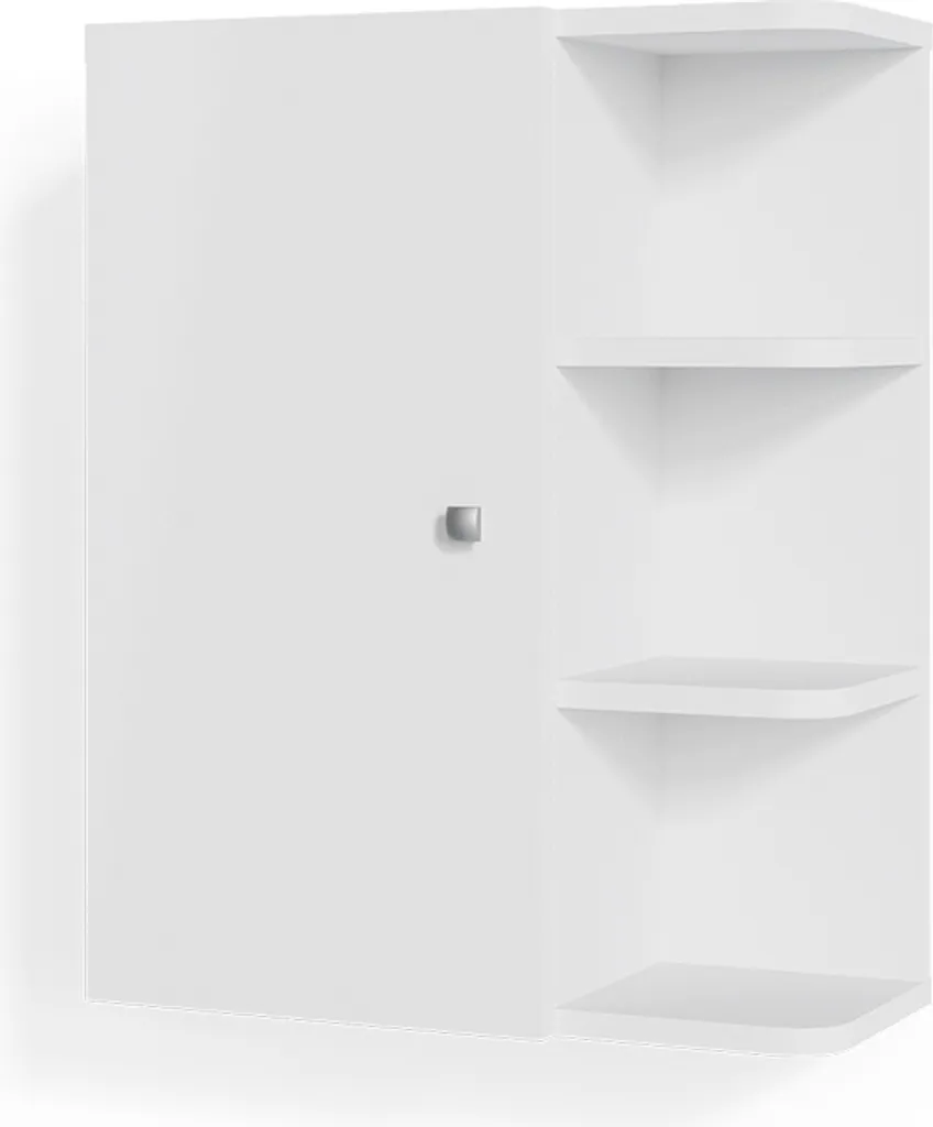 Armoire de toilette Vicco Fynn Blanche 47.2x59.2cm avec étagères réglables