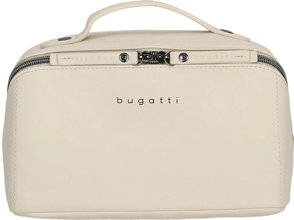 Bugatti Almata Make Up Bag Beige - Trousse da Viaggio Ampia Apertura - 3