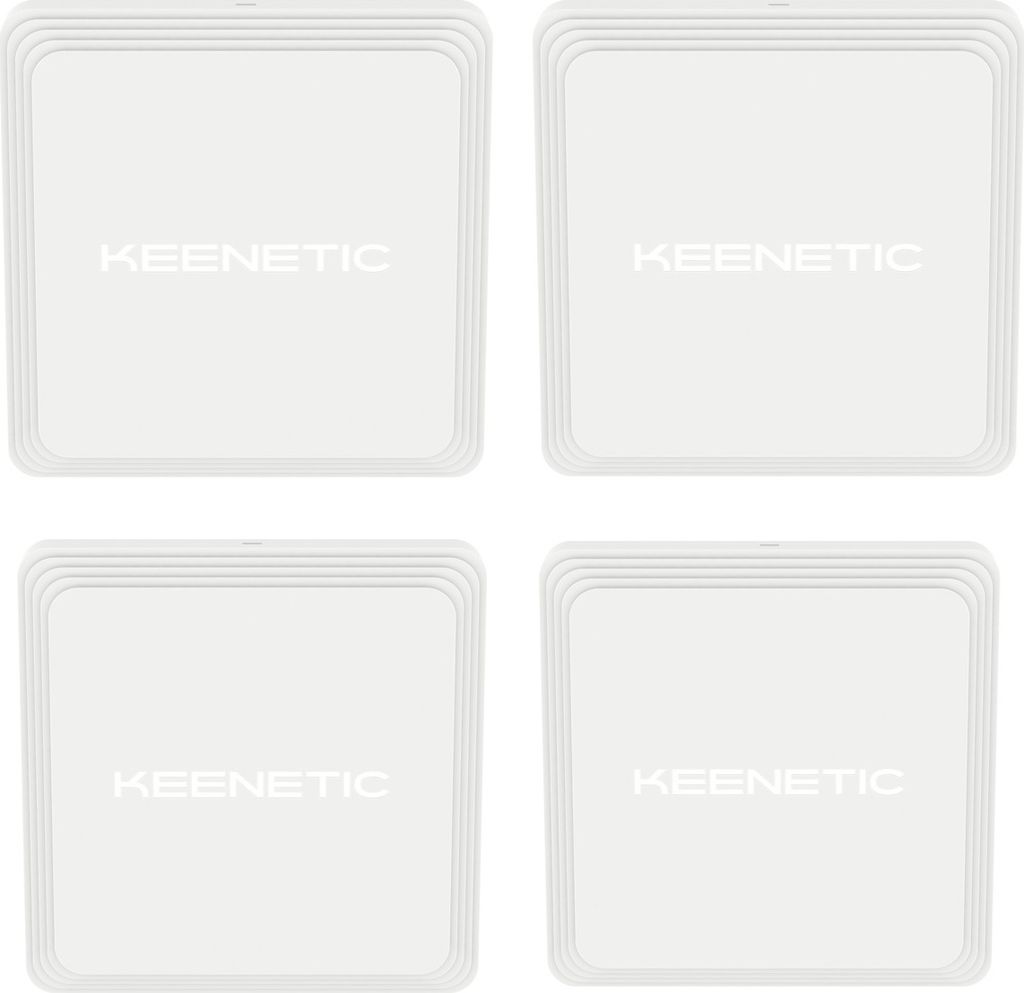 Keenetic Voyager Pro AX1800 Mesh WiFi-6 Router/-Extender/-Access-Point, 4er-Pack