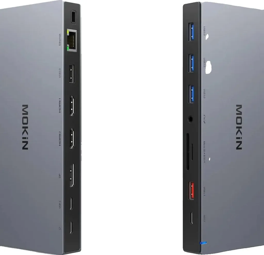 Docking Station Verticale 15 in 1 - 4K HDMI & DisplayPort Hub