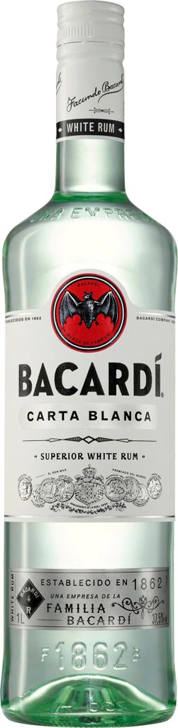 Bacardi Carta Blanca Rum | 37,5 % vol | 1,0 l Produktbild 