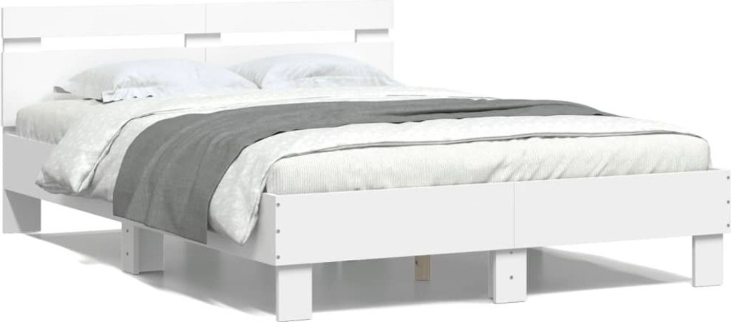 Giroletto con testiera bianco 120x200 cm in materiale Immagine del prodotto 