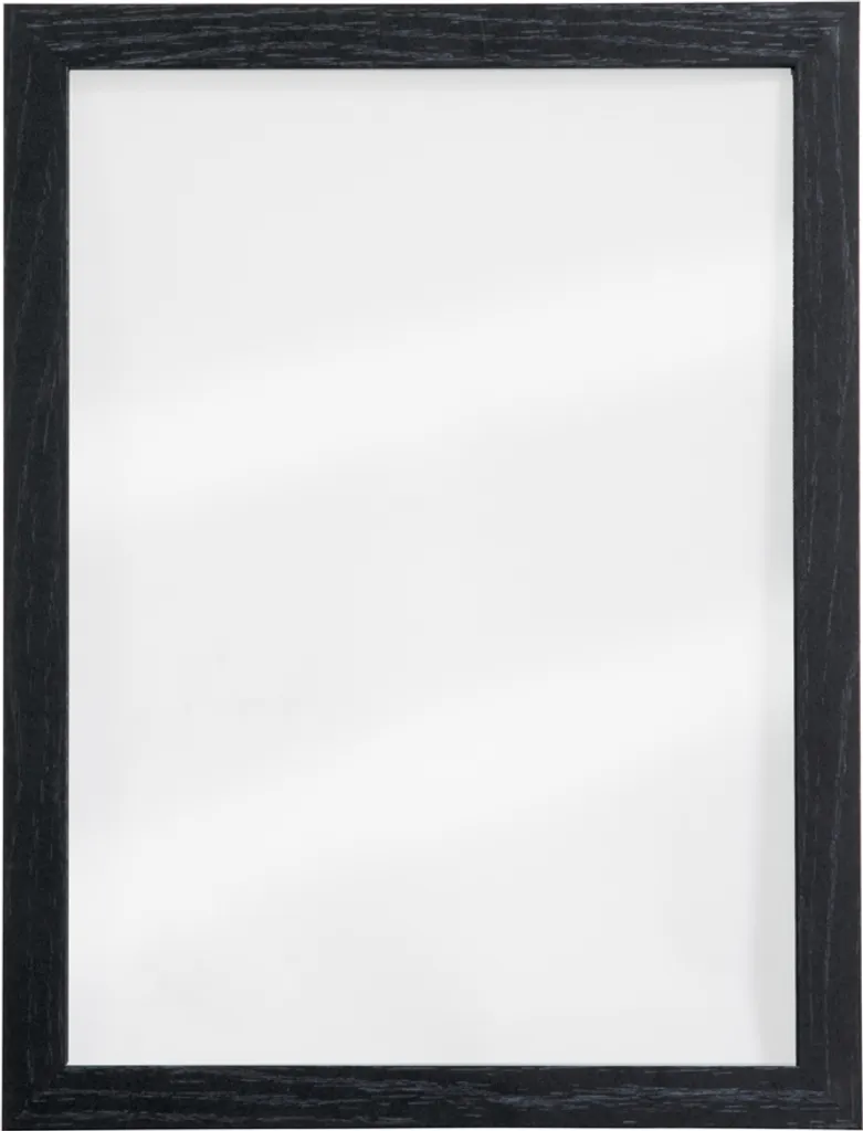 Tableau menu restaurant noir en verre Woody 40x60 cm cadre en bois