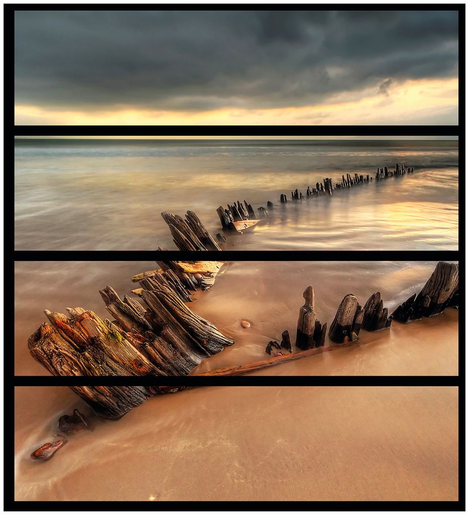 Wallario Möbelfolie / Aufkleber, geeignet für Ikea Malm Kommode mit 4 Schubfächern - Bootswrack in Irland am Strand