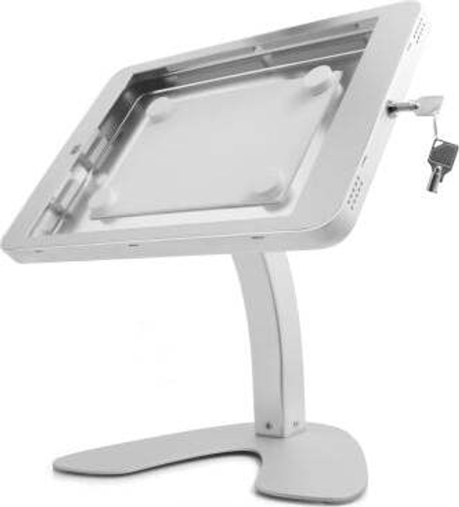SYSTEM-S Anti-Diebstahl Messe POS Ständer mit gebogenem Haltearm Schreibtischständer für iPad Pro 12.9 Zoll (2015, 2017) A1670 A1671 A1584 A1652