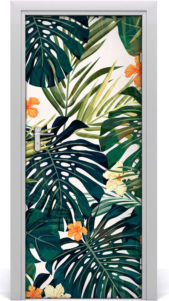 Tulup Türaufkleber 85x205 cm Dekorative Aufkleber Selbstklebend Wasserdichte Tapete Abnehmbar Schlafzimmer Wohnzimmer Wohnkultur - Modell Hawaii