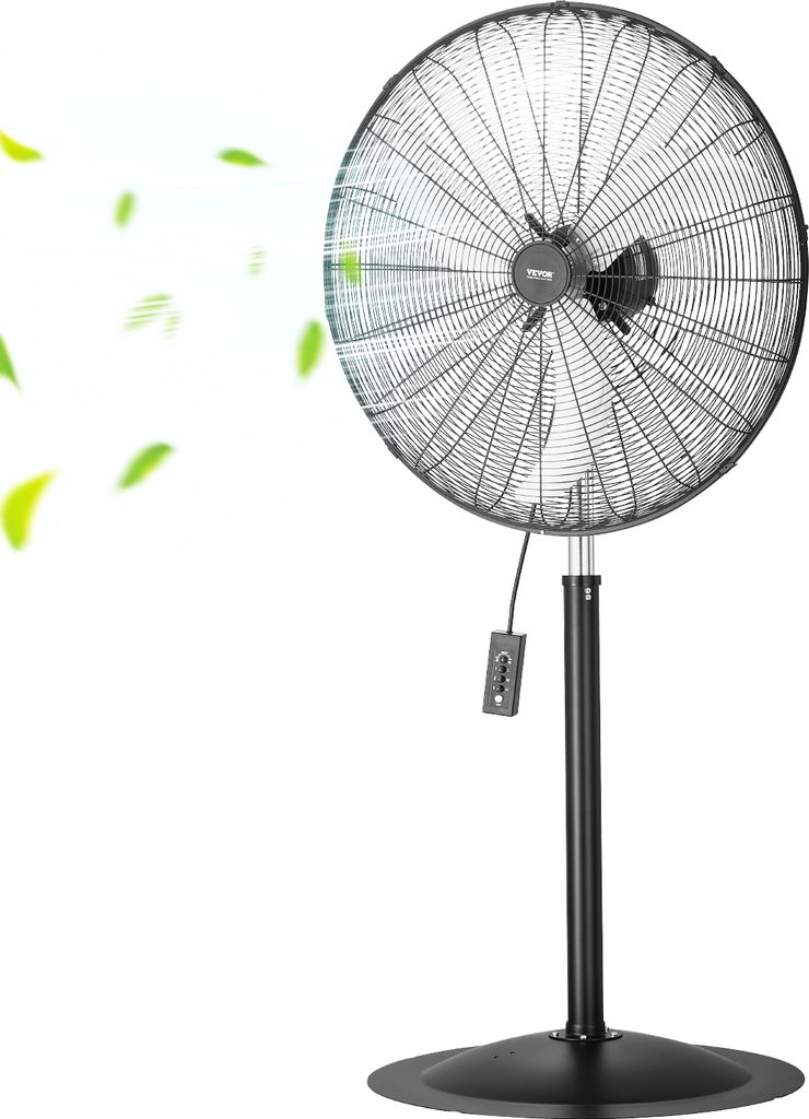 VEVOR Industrieller Standventilator, 810 mm, 85-Grad-Oszillationsventilator, höhenverstellbare Ventilatoren mit 3 einstellbaren Geschwindigkeiten,...