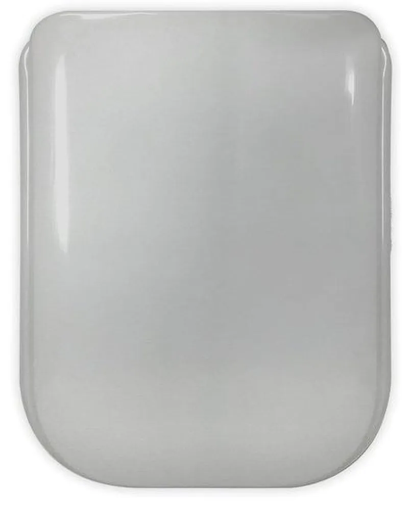 Lunette de WC grise facile à nettoyer - Plastique haute densité 44x34 cm
