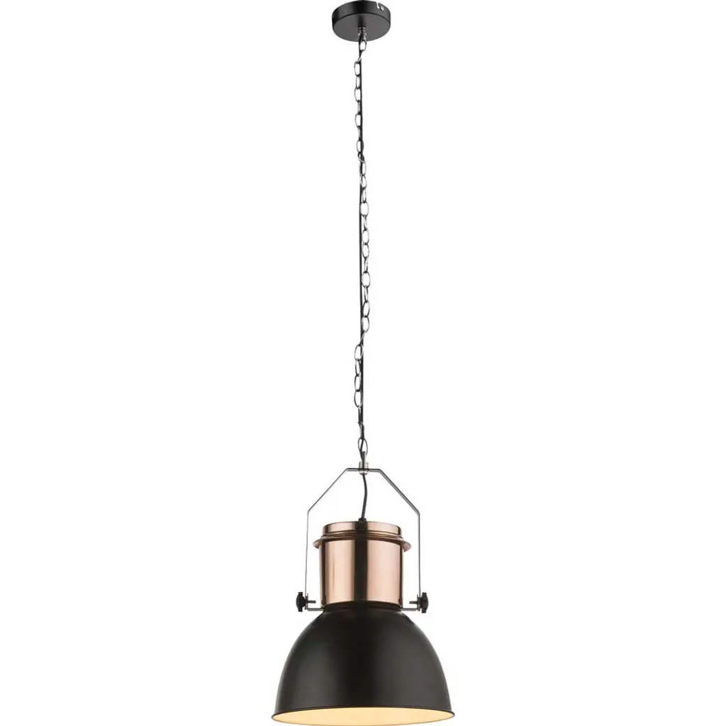 Lampe suspendue Kutum Globo métal noir/cuivre - Ø 27 cm E27