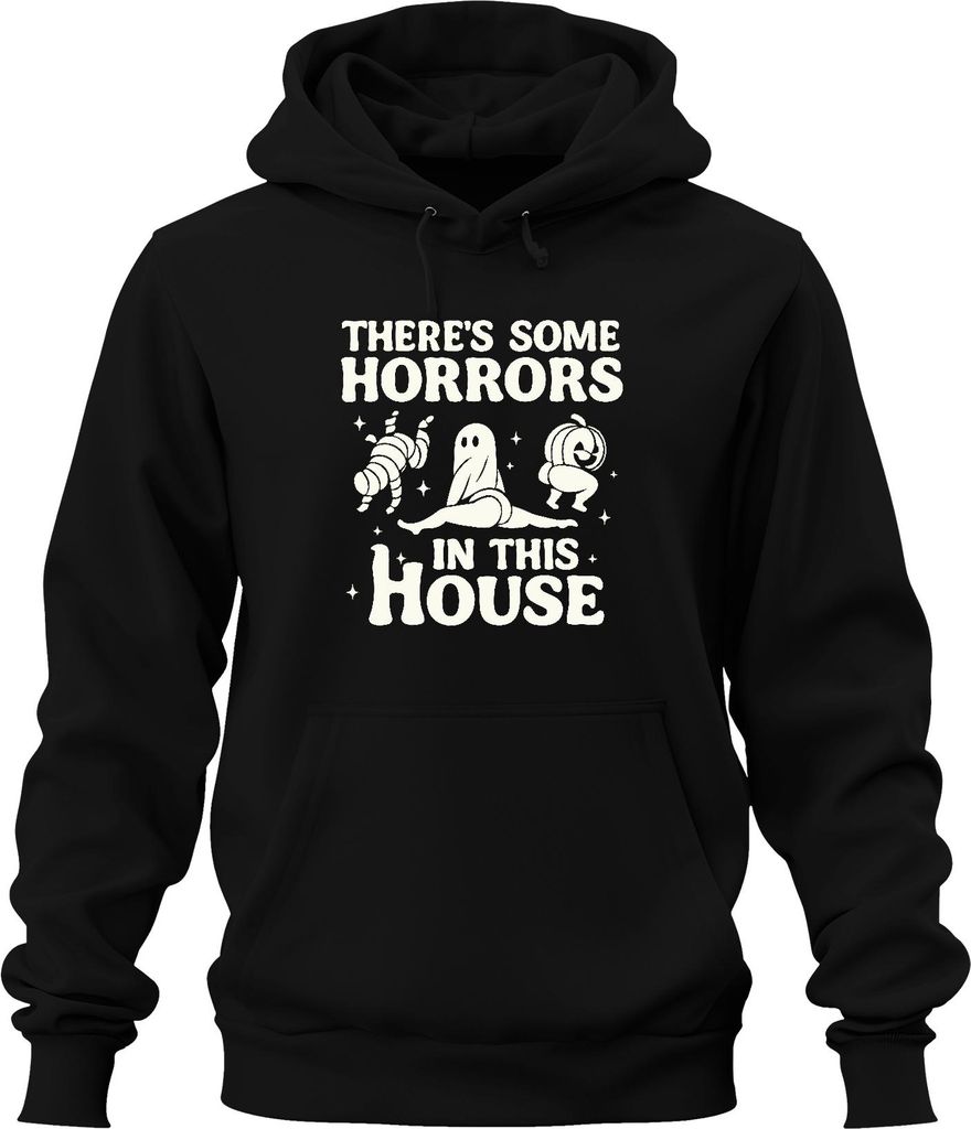 There's Some Horrors In This House Halloween Geist Twerking Lustig Uni Hoodie Kapuzenpullover, Schwarz, XXL
