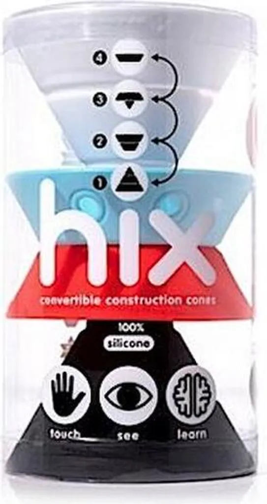 Jeu d'éveil silicone Moluk Hix cônes empilables design scandinave