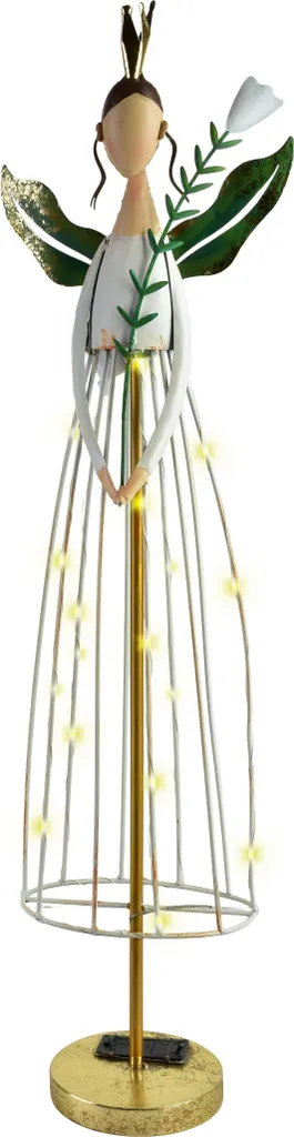 Décoration de jardin Fée en métal lumineuse LED Lydia 80 cm de haut