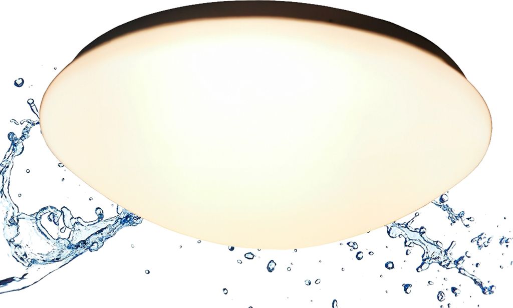 Trango 3105 IP44 LED Badleuchte in Weiß aus Acryl mit CCT Farbtemperatur-Steuerung 3000K I 4000K I 6000K (durch ON/OFF Lichtschalter) *NOAH* inkl....