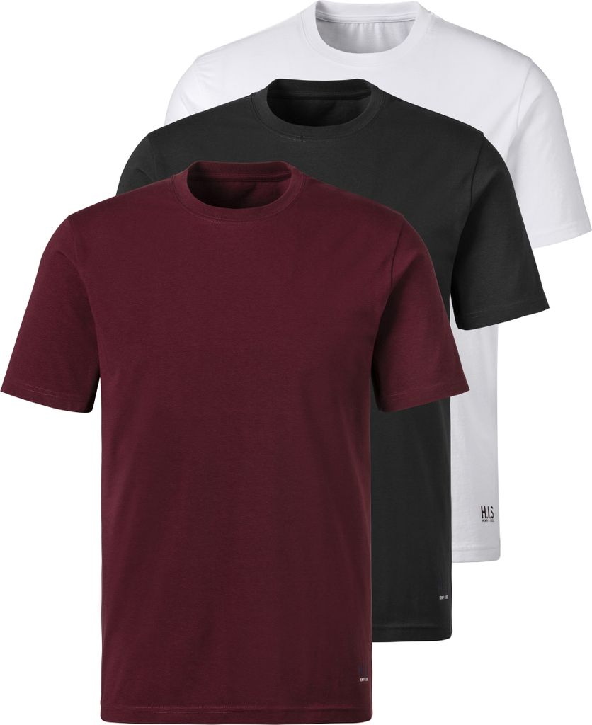 H.I.S. T-Shirt bordeaux, schwarz, weiß Größe XL