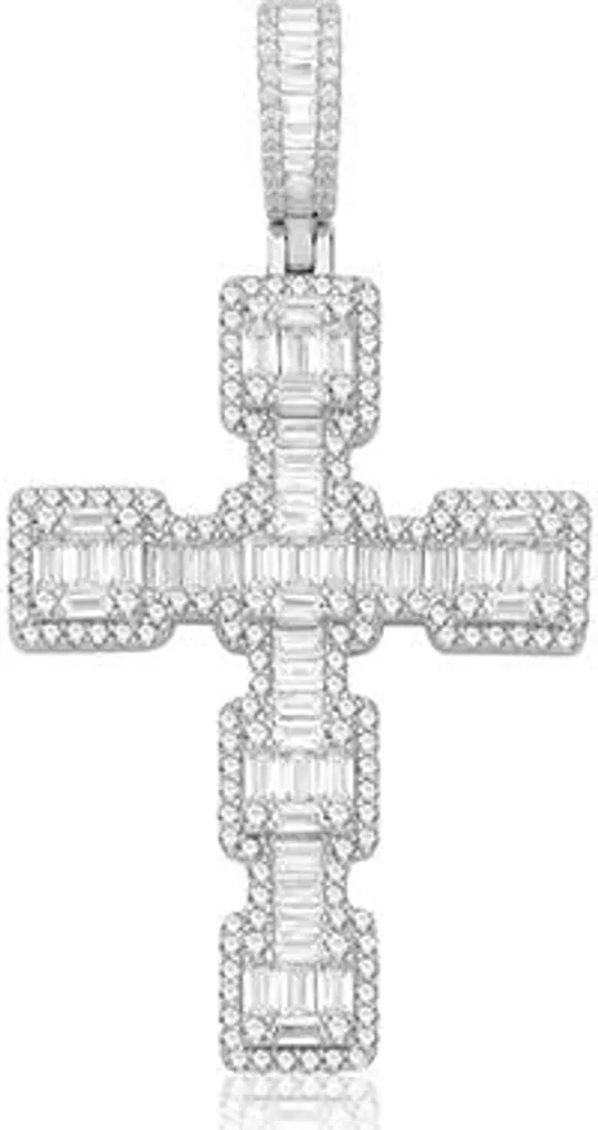 Pendentif Croix Argent 925 et Zirconium TRS37437 pour Femme - 11g