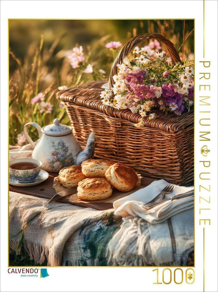 CALVENDO Puzzle In der Stille einer Tasse Tee liegen all die Worte, die wir nie sagten | 1000 Teile Lege-Größe 64x48cm Foto-Puzzle für glücklic...