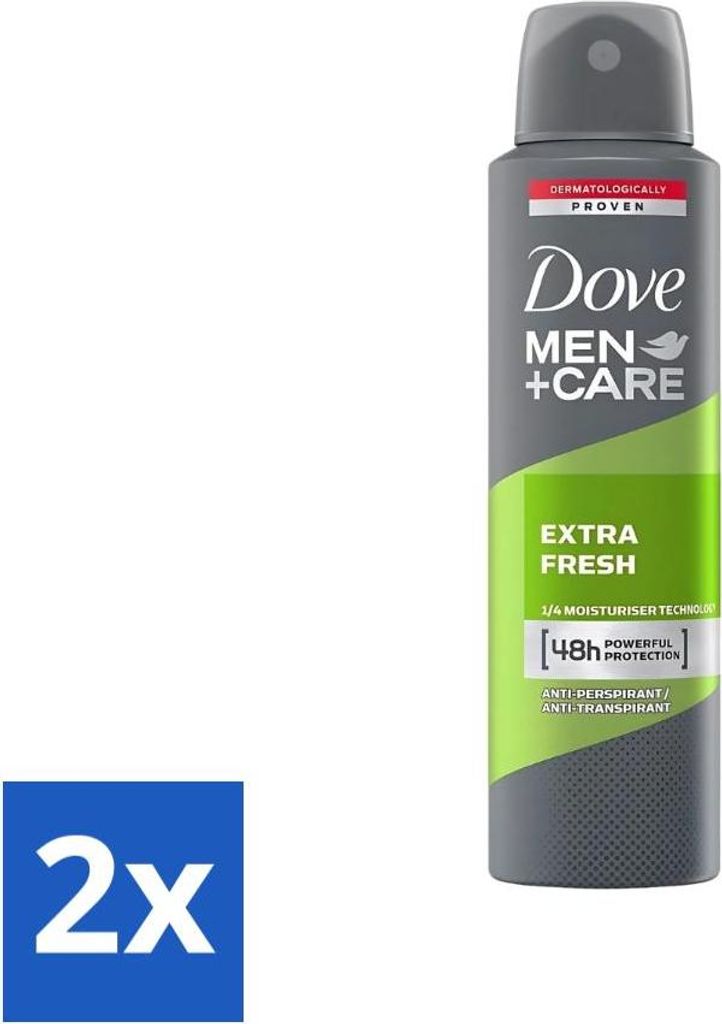 Dove - Deodorant - Men Care Extra Fresh - Erfrischend und energetisierend - 48 Stunden Schutz - 250 ml - Vorteilspack - 2 Stücke